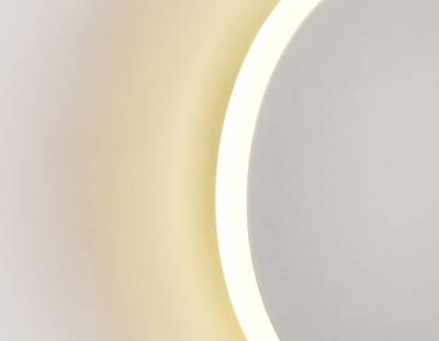 Настенный светодиодный светильник FW104 WH/S белый/песок LED 3000K 12W D180*40