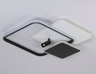 Светильник светодиодный настенно-потолочный с пультом FL5120/3+1 WH/BK белый/черный 83W 3000K/4200K/6400K+4200K 517*482*110 (ПДУ ИК)