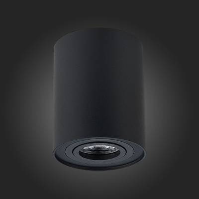 ST108.417.01 Светильник потолочный Мат. черный GU10 1*50W  D98xH124 220V Без ламп