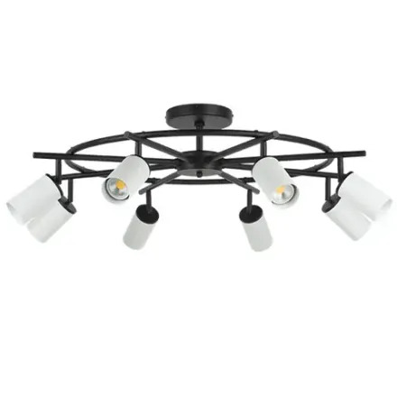 LR718368 Люстра RULLO 8х50W GU10 ЧЕРНЫЙ/БЕЛЫЙ (571718+214436-8)