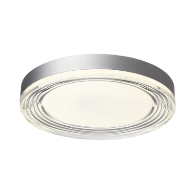7728/76L MITRA LED SN 101 Светильник металл/акрил/серебро/прозрачный LED 76Вт 4000K D400 IP20 INFINITA