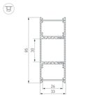 Профиль ARH-WALL-3385-DUAL-2000 ANOD (Arlight, Алюминий)