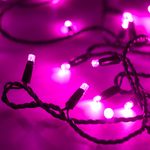 Светодиодная гирлянда ARD-STRING-CLASSIC-10000-BLACK-100LED-STD PINK (230V, 7W) (Ardecoled, IP65)