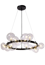Люстра Crystal Lux AGATA SP15 V2 BLACK/TRANSPARENTE 0032/315