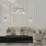 Умная подвесная люстра с хрусталем 60163/6 латунь