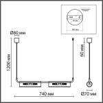 6561/4 SUSPENTIONI LN25 241 черный/прозрачный/металл/стекло Подвес G9 4*20W 220V TORONTO