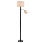 8042/2F MODERNI LN25 черный/бежевый, металл/текстиль Торшер Е27 1*60W + Е14 1*40W 220V KAYA