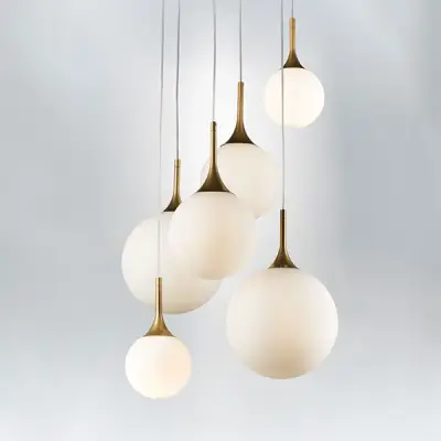 813062 Люстра GLOBO 6х40W E14 gold/white Lightstar