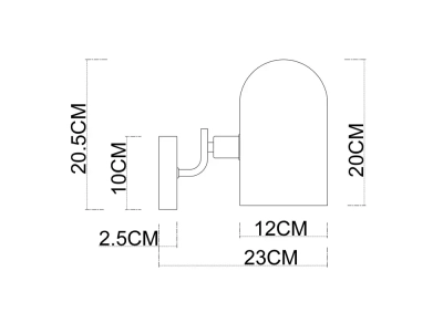Бра Arte Lamp CASSEL A5454AP-1PB, 1хE14
