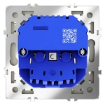 VLS040405 Розетка встраиваемая VOLTUM S70 с заземлением и защитными шторками, 16А, с USB, A+A, (сталь). (ТМ Maytoni)