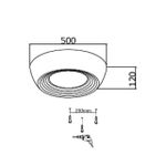7716/54L AVRA LED SN 24 Светильник металл/акрил/белый/черный LED 54Вт 3000-6500К D500 IP20 пульт ДУ CRONUS