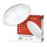 Светильник светодиодный DECO ДАЙМОНД 36Вт 4000К 3240лм 230В 380х55мм IN HOME 4690612033716