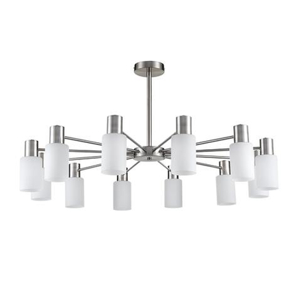 8099/12C COMFI LN26 105 никель/белый металл/стекло Люстра потолочная Е14 12*40W 220V MAVE