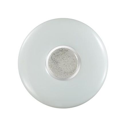 2074/DL PALE SN 069 Светильник пластик/белый/хром/прозрачный LED 48Вт 3000-6000K D410 IP43 пульт ДУ LAZANA
