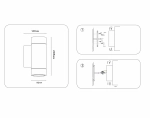Светильник уличный настенный архитектурный ST3304/2 BK черный IP54 GX53/2 max 15W 205*90*140