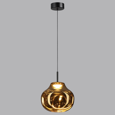 5097/4LA PENDANT ODL25 363 черный/золотой/металл/стекло Подвес LED 4W 4000K 388Лм VASO
