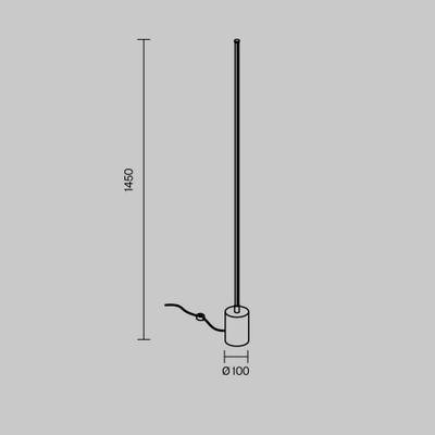 Напольный светильник (торшер) Flow 3000-6000К 25Вт, MOD147FL-L20BK1. TM Maytoni