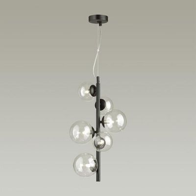 4818/6 MODERN ODL21 549 черный/прозрачный Подвес G9 6*40W TOVI