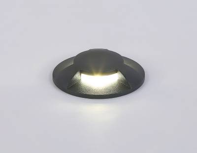 Светильник светодиодный уличный в грунт ST6524 GR серый IP67 LED 4200K 1W D60*93