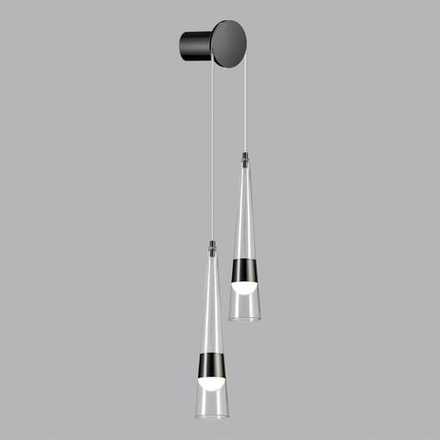 5044/24WL L-VISION ODL24 301 глянц.темн.хром/прозрачный/металл/стекло Бра LED 24W 3000K 2536Лм LUMP