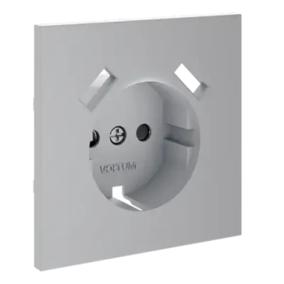 VLS000916 Накладка для розетки с заземлением и защитными шторками, с USB A+A, S70 (серый). (ТМ Maytoni)