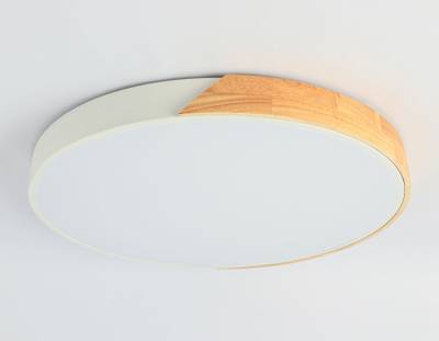 Потолочный светодиодный светильник FZ1300 WH/LW белый/светлое дерево 36W 5000K D400*50 (без ПДУ)