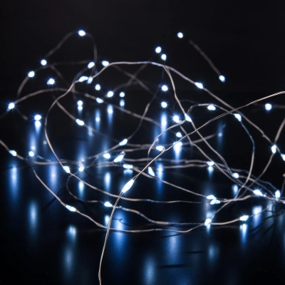 Светодиодная гирлянда нить "Роса" белый 5м IP20 400-007 белый, LED