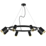 LR01837840 Люстра RULLO 8х50W GU10 ЧЕРНЫЙ (571018+214437-8+203440-8)