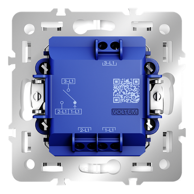 VLS020701 Выключатель встраиваемый VOLTUM S70 для жалюзи 10А, (белый глянцевый). (ТМ Maytoni)