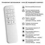 359191 OVER NT23 155 черный Светильник подвесной диммируемый, в комплекте пульт ДУ IP20 LED 3000К~6000К 32W 220-240V WELLE