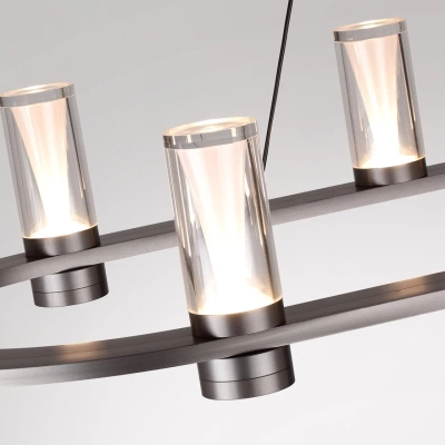 7143/65L HIGHTECH ODL26 513 светильник темный никель/акрилл/металл IP20 LED 69W 3830Лм 3000K 180° 220V DEFANCE
