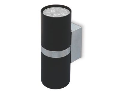 Настенный светильник FW243/2 BK/CH черный/хром GU10*2 max 12W 155*60*76