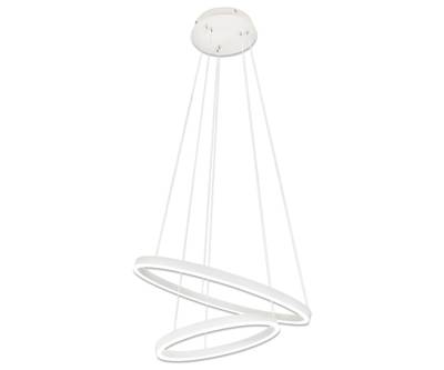 08219,01A(4000K) Люстра диммируемая Тор белый d60+40 h150 Led 60W (4000K) с пультом ДУ