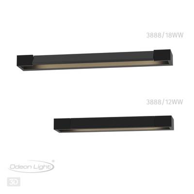 3888/12WB HIGHTECH ODL20 391 черн/металл Настен.поворотн.светильник LED 4000K 12W 220V IP44 ARNO