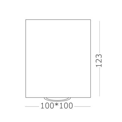 ST109.407.01 Светильник потолочный Мат. черный GU10 1*50W  L100xW100xH123 220V Без ламп