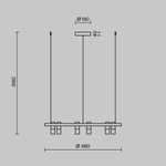 Подвесной светильник Спутник / Satellite 3000-4000К 40Вт, MOD102PL-L42BK. TM Maytoni