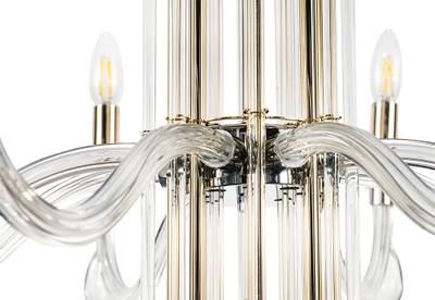 Люстра Crystal Lux AURELIO SP8 GOLD+CHROME/TRANSPARENT 0210/308