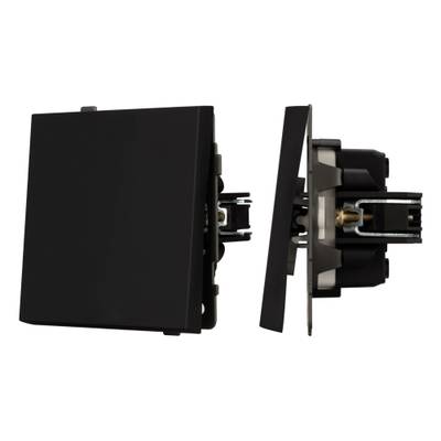 Механизм выключателя одноклавишный проходной SWT-TENDO-MKP1-SFPL-BK (230V, 10A) (Arlight, -)