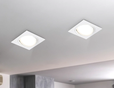 Светильник встраиваемый поворотный точечный TN51915 WH белый GX53 max 12W 115*115*23