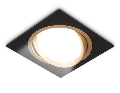 Светильник встраиваемый поворотный точечный TN51918 BK/GD черный/золото GX53 max 12W 115*115*23