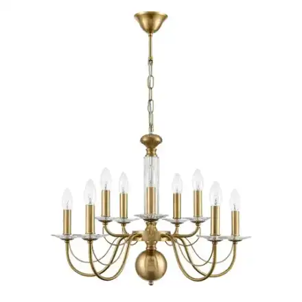 8033/10 CLASSI LN26 080 медь, металл/стекло Люстра подвесная Е14 10*40W 220V INCANTO