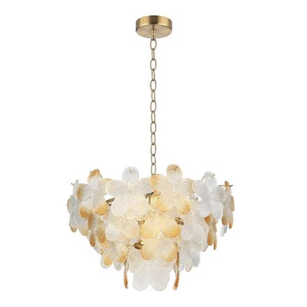 SL6240.203.06 Светильник подвесной ST-Luce золотистый/Прозрачный, янтарный E14 6*60W