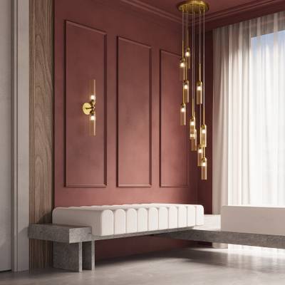 Настенный светильник (бра) Borgy FR5379WL-02G, G9х2. TM Maytoni