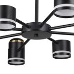 8234/8C COMFI LN25 черный, металл/акрил Люстра потолочная LED GX53 8*10W + LED-проектор 4*5W 2700К 220V VIRSAVA