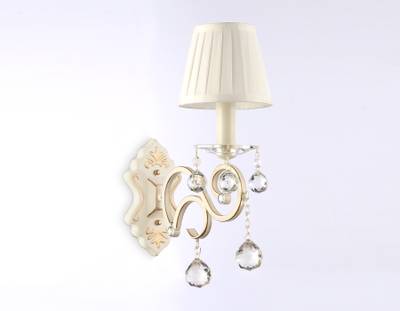 Настенный светильник с абажуром TR4562 BG/GD бежевый/золото E14 max 40W 385*130*250