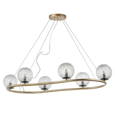 815263 Люстра BARI 6х10W(led) G9 ЗОЛОТО/ЧЕРНЫЙ МАТОВЫЙ Lightstar