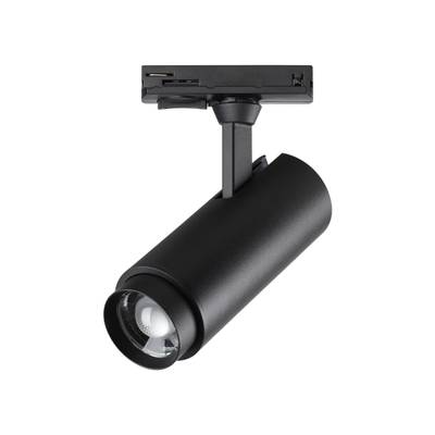 359027 PORT NT23 198 черный Однофазный двухжильный трековый светильник с перекл. цв.температуры,мощности IP20 LED 3000К\4000К\6000К 5W/9W/13W 220V NAI