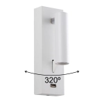 Бра Crystal Lux CLT 210W USB WH 1400/468