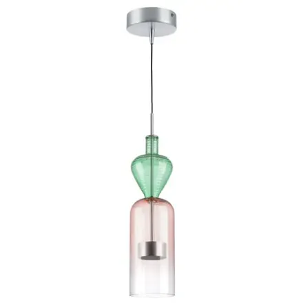 814004 Люстра BELLE LED 1х8W 400LM АЛЮМИНИЙ/МУЛЬТИКОЛОР 3000K Lightstar