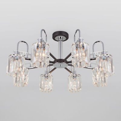 Умная потолочная люстра с хрусталем в стиле лофт 70090/8 графит